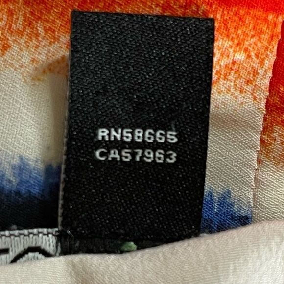 Valette Stripe Tye Dye Split Back Spaghetti Strap Top Tank - Picture 7 of 13